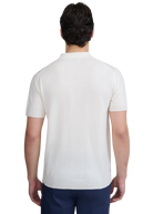 Sandbanks Merino Wool Zip Polo - Vanilla