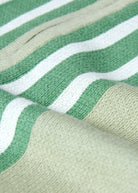 Stripe Zip Knitted Polo Shirt - Sage