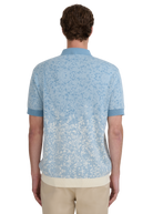 Gradient Knitted Rib Polo Shirt - Dusty Blue