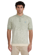 Gradient Knitted Rib Polo Shirt - Sage