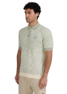 Gradient Knitted Rib Polo Shirt - Sage