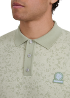 Gradient Knitted Rib Polo Shirt - Sage