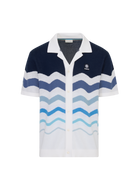 Gradient Wave Knitted Shirt - Blue
