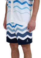 Gradient Wave Knitted Short - Blue