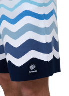 Gradient Wave Knitted Short - Blue