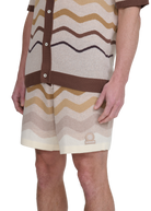 Gradient Wave Knitted Short - Stone