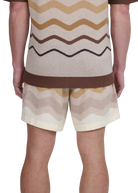 Gradient Wave Knitted Short - Stone
