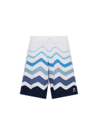 Gradient Wave Knitted Short - Blue