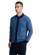 Sandbanks Knitted Long Sleeve Polo Shirt - Teal