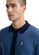 Sandbanks Knitted Long Sleeve Polo Shirt - Teal