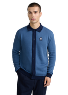 Sandbanks Knitted Long Sleeve Polo Shirt - Teal
