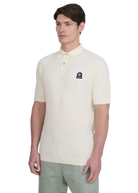 Micro-Cable Knitted Polo Shirt - Ecru