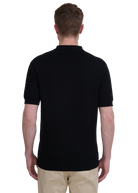 Crosshatch Knitted Polo Shirt - Black