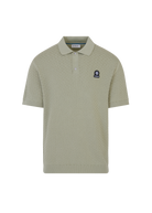 Crosshatch Knitted Polo Shirt - Sage