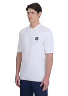 Crosshatch Knitted Polo Shirt - White