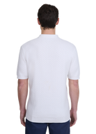 Crosshatch Knitted Polo Shirt - White