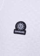 Crosshatch Knitted Polo Shirt - White