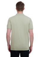 Vertical Stripe Zip Polo Shirt - Sage