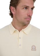 Waffle Knitted Polo Shirt - Ecru