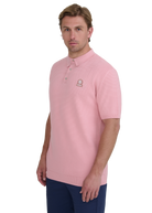 Waffle Knitted Polo Shirt - Dusty Pink