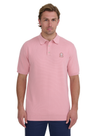 Waffle Knitted Polo Shirt - Dusty Pink