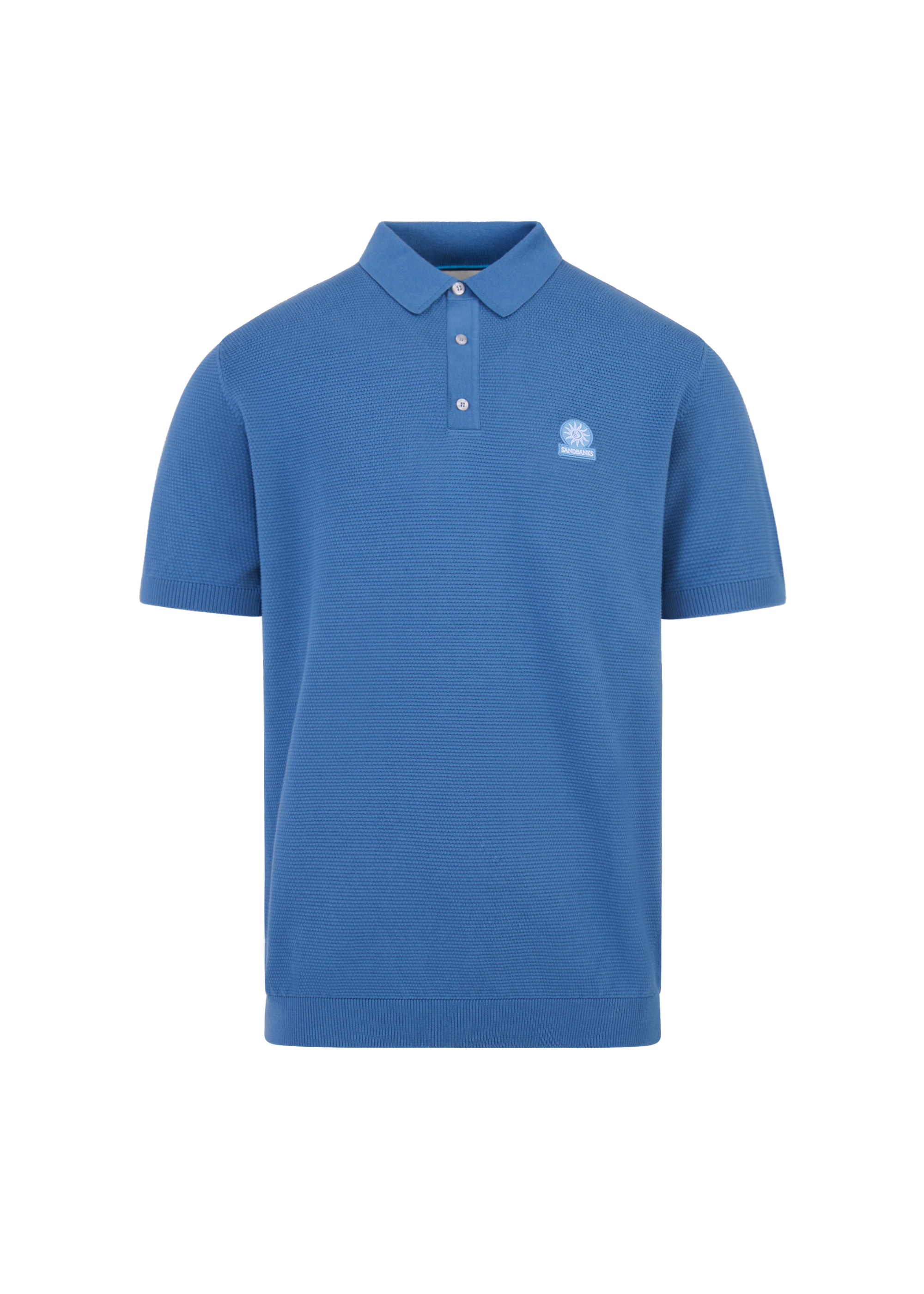 Waffle Knitted Polo Shirt - Teal