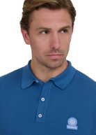 Waffle Knitted Polo Shirt - Teal