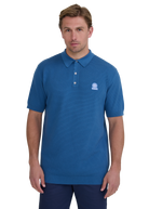 Waffle Knitted Polo Shirt - Teal