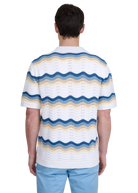 Crochet Wave Knitted Shirt - Tri-colour