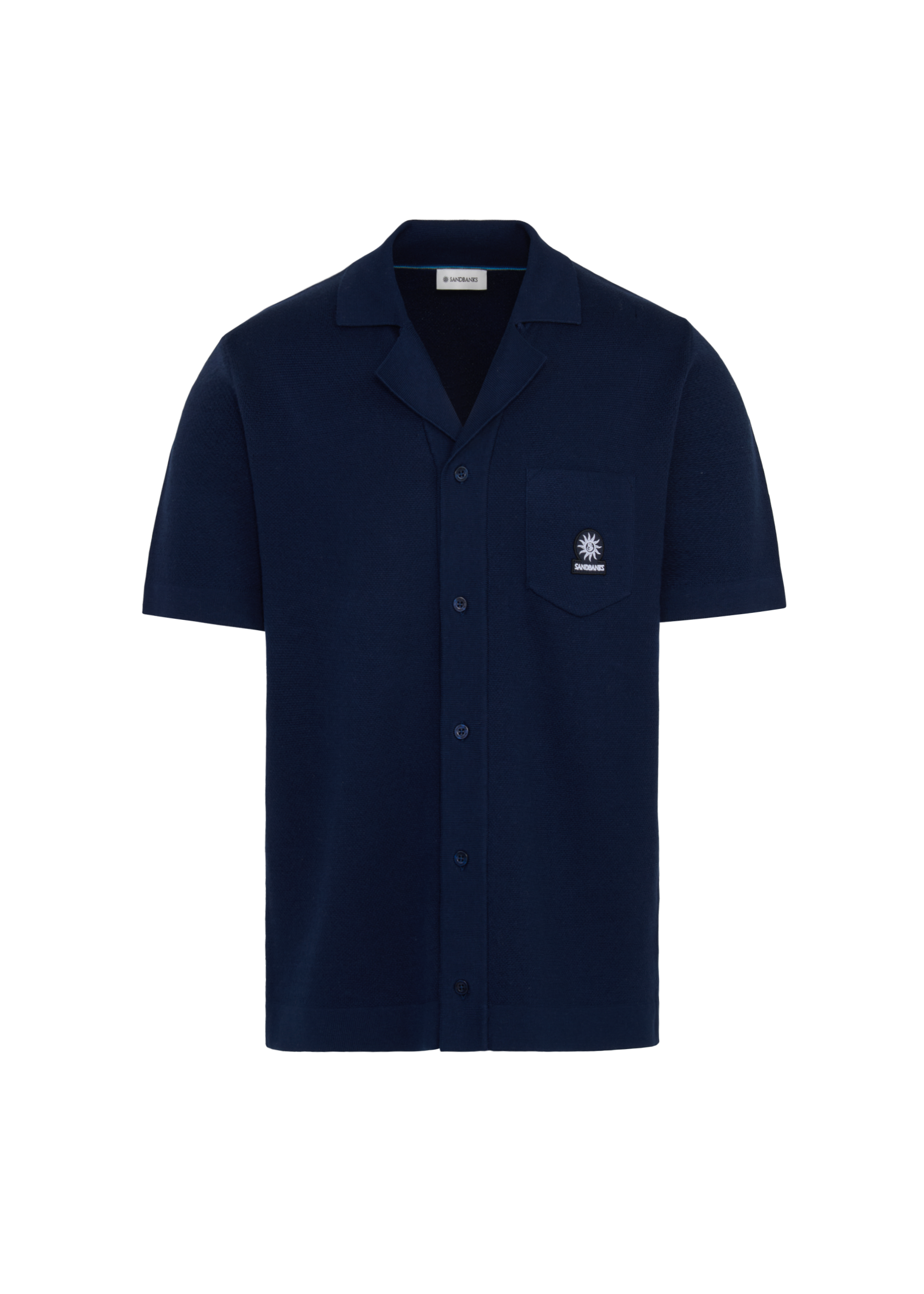 Revere Knitted Shirt - Navy
