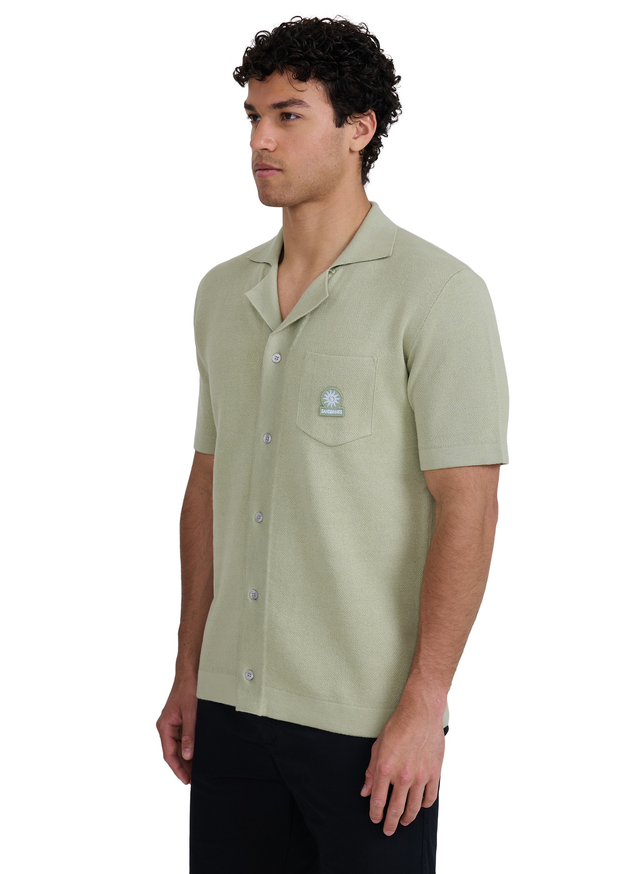 Revere Knitted Shirt - Sage