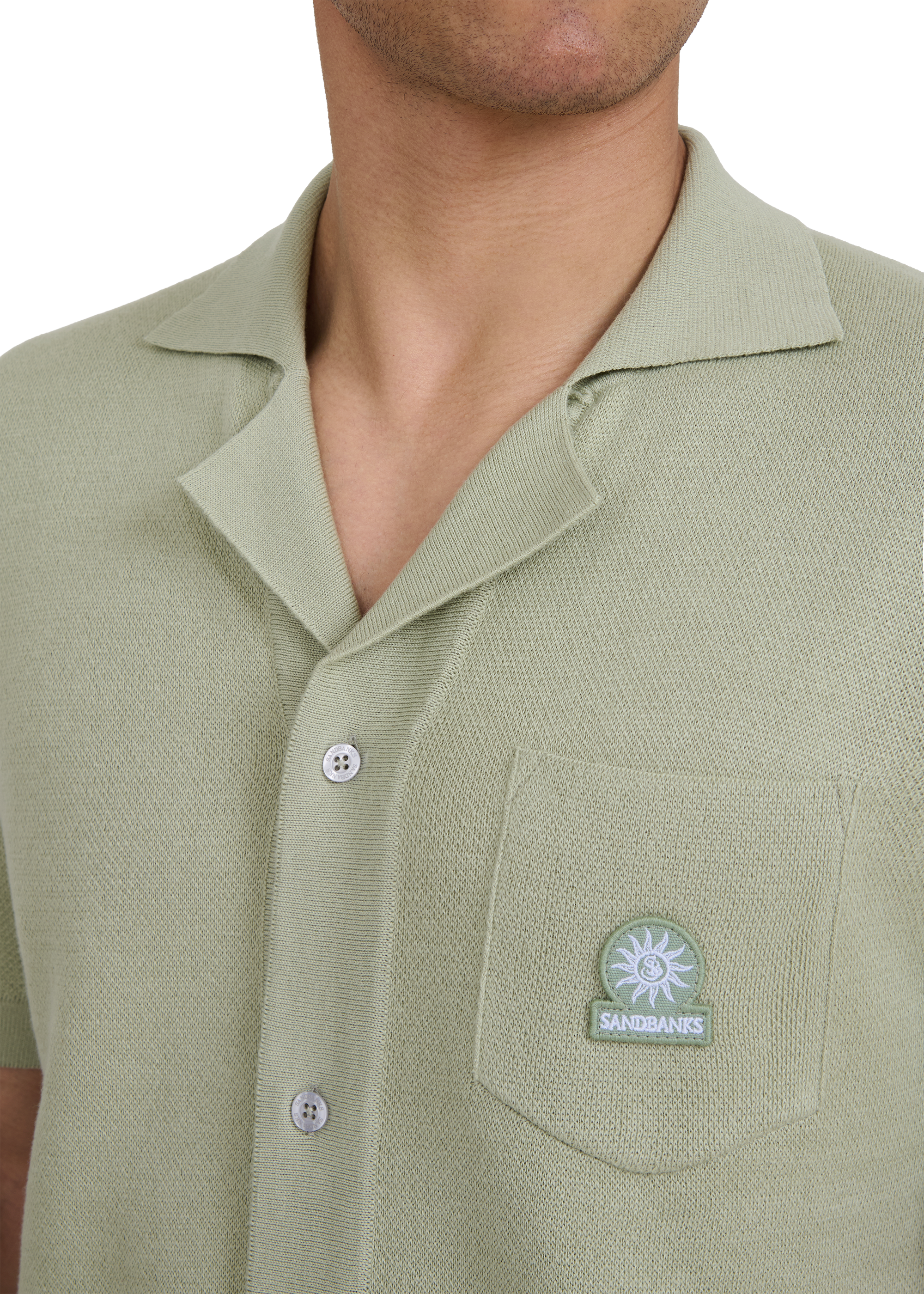 Revere Knitted Shirt - Sage