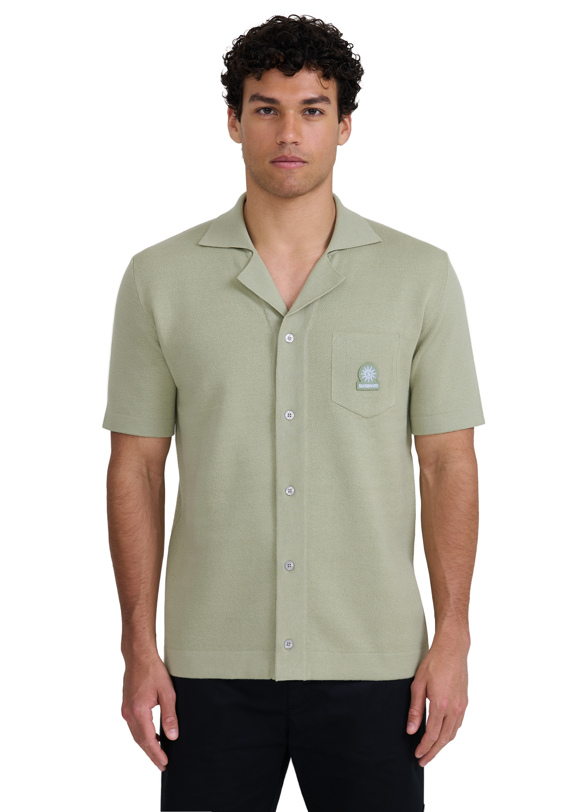 Revere Knitted Shirt - Sage