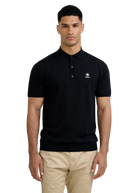 Merino Wool Short Sleeve Polo - Black