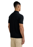 Merino Wool Short Sleeve Polo - Black