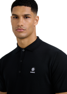 Merino Wool Short Sleeve Polo - Black
