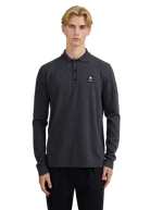 Merino Wool Button Polo Shirt - Anthracite