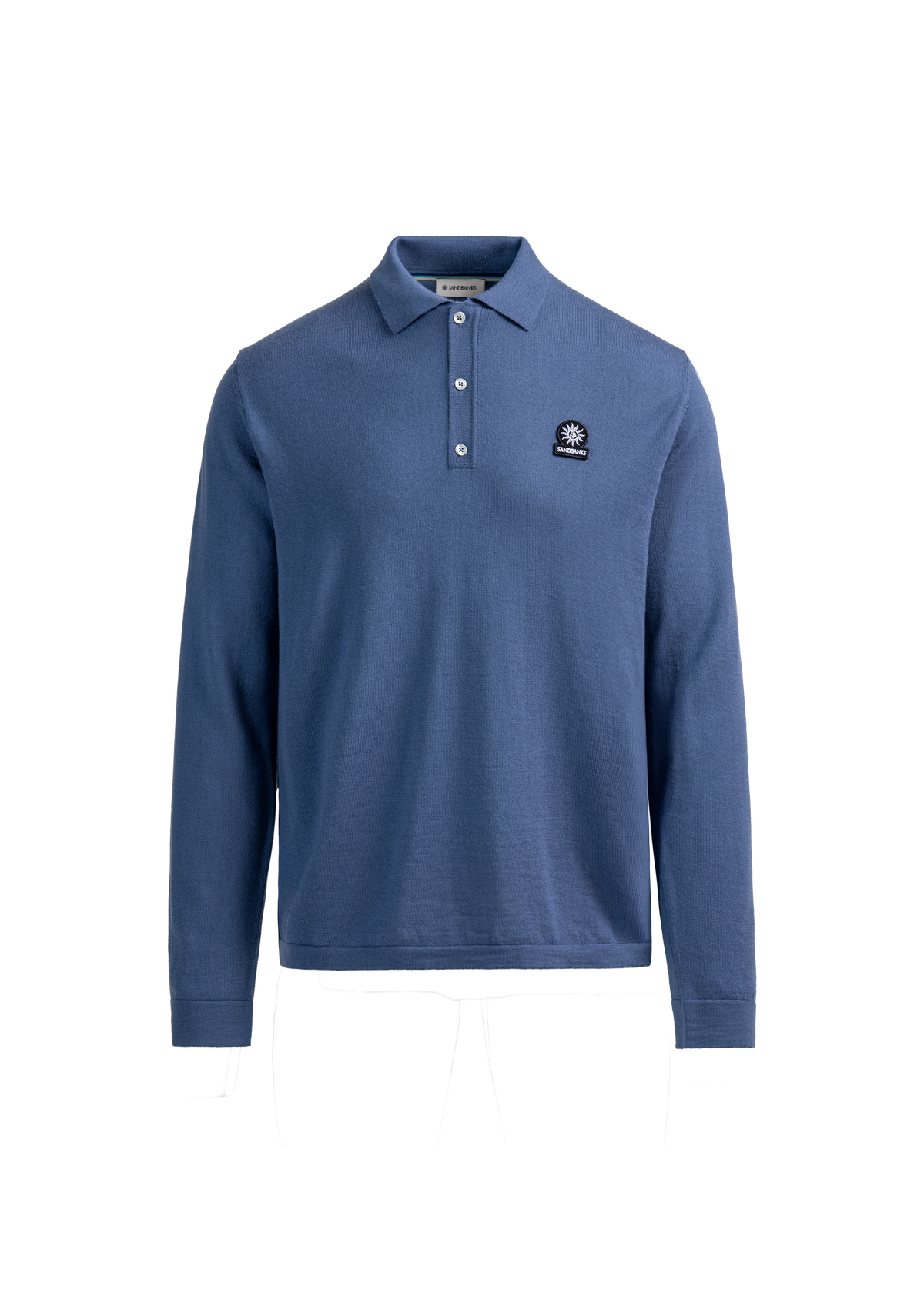 Merino Wool Button Polo Shirt - Teal