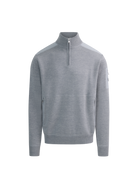Technical Panelled Knit Quarter Zip - Light Grey