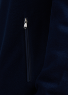 Technical Panelled Knit Quarter Zip - Navy