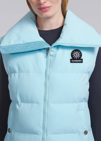 Sandbanks Lagoon Long Gilet - Crystal Blue - Sandbanks