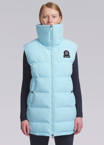 Sandbanks Lagoon Long Gilet - Crystal Blue - Sandbanks