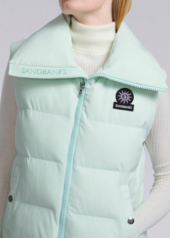 Sandbanks Lagoon Long Gilet - Mint - Sandbanks