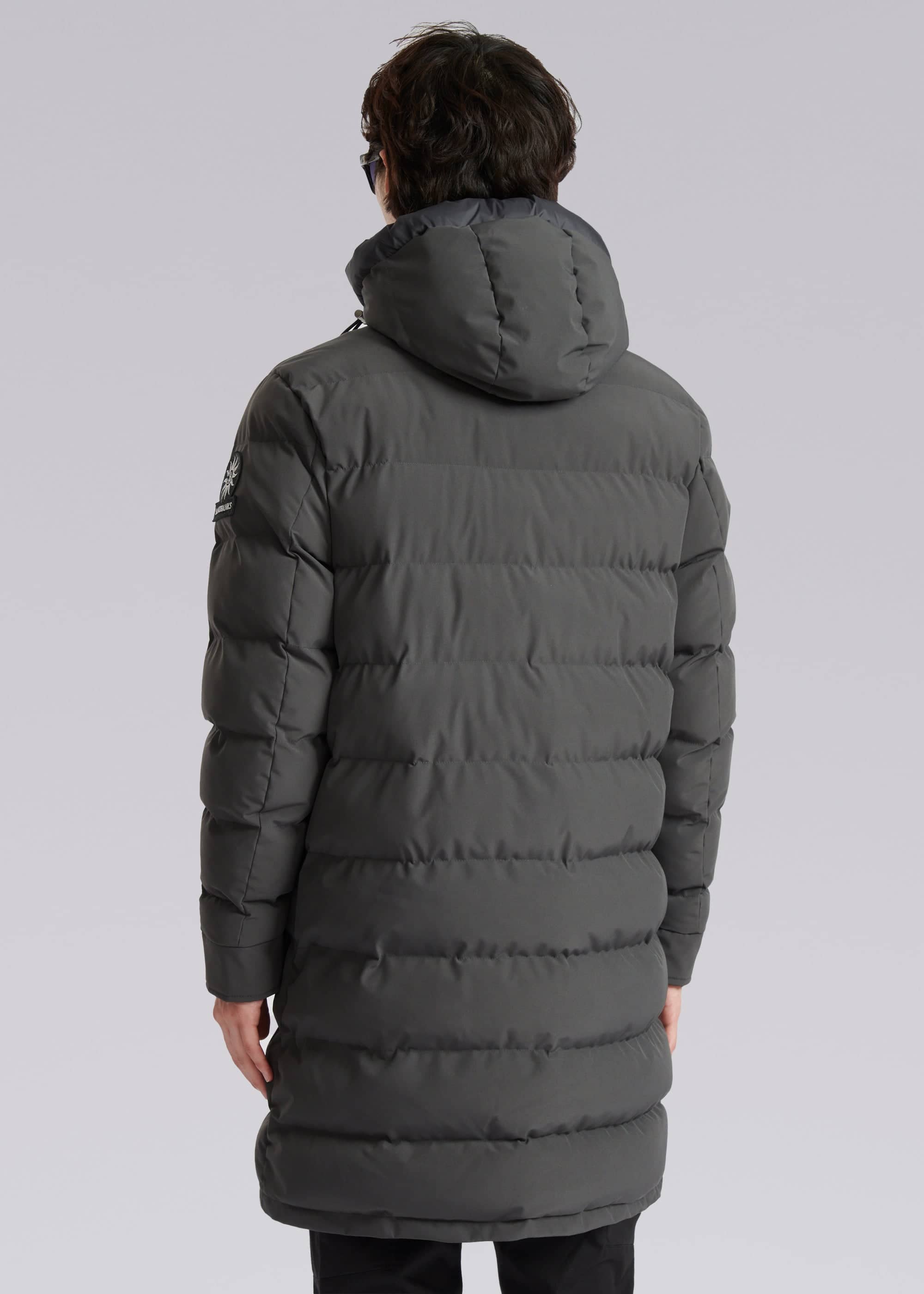 Sandbanks Branksome Long Puffer Jacket - Charcoal - Sandbanks
