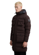 Sandbanks Branksome Long Puffer Jacket - Brown