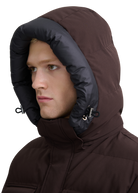 Sandbanks Branksome Long Puffer Jacket - Brown