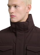 Sandbanks Branksome Long Puffer Jacket - Brown