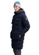 Sandbanks Branksome Long Puffer Jacket - Navy