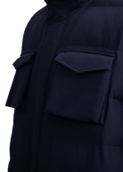 Sandbanks Branksome Long Puffer Jacket - Navy