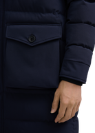 Sandbanks Branksome Long Puffer Jacket - Navy